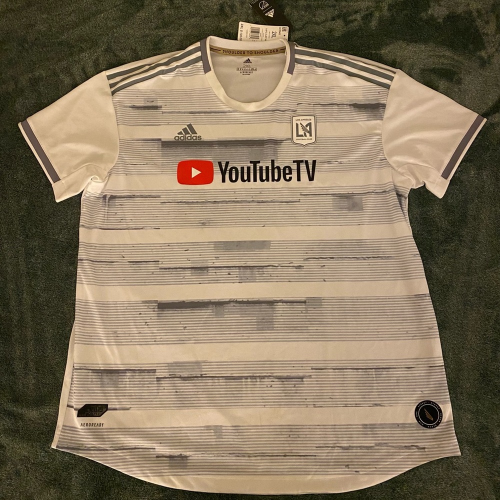 LA FOOTBALL CLUB adidas mens 2XL YouTube Jersey Shirt NWT